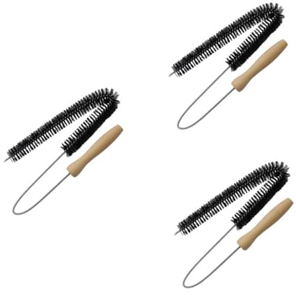 Amosfun 3pcs Flexible Tube Cleaning Tool Dust Gap Brush for Dryer Vent Cleaner Car Vent Lint Removal