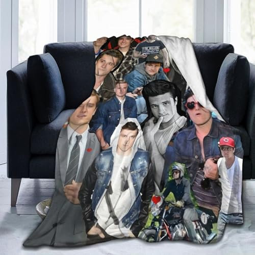 Mobili Josh Star Hutcherson Decke Star Weiche und Bequeme Woll-Fleece-Überwurfdecke für Dekor, Sofa, Büro, Auto, Zuhause, gemütliche Plüsch-Camping-Yoga-Reise-Dekoration, Stranddecke, Geschenk