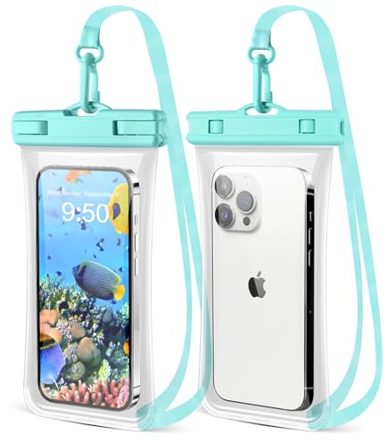 CITAMAMA Pochette Étanche Smartphone [Lot de 2], Sac Étanche IPX8 pour Téléphone [Cadre 3D sans Soudure] Coque Waterproof pour iPhone 15 Pro Max 14 13 Galaxy S24 S23 Ultra, Jusqu'à 6.9