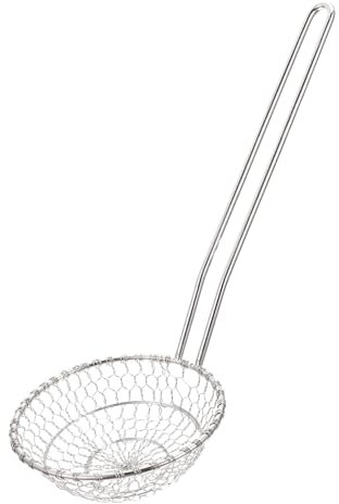 MAGICLULU Colador Espumadera De Cocina Acero Inoxidable 26 Cm Resistente Para Freír Alimentos Verduras Huevos Escalfados Adecuado Para Cocinar y Guisar Uso Doméstico
