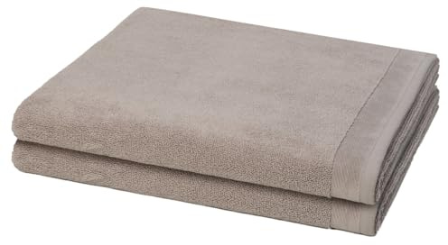 Möve - 2 teiliges Frottier-Set - Premium (2 X Duschtuch im Set) - 550 g/m2 - Baumwolle - Walkfrottee - saugstark - weich und flauschig - Cashmere