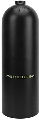 KIMISS Der Tragbare 4-Liter-Tauchzylinder von DIDEEP Bietet eine Zusätzliche Luftquelle für Wasserrettungsbesichtigungen und Tauchgänge. Hergestellt aus Luftfahrtaluminium (Black)