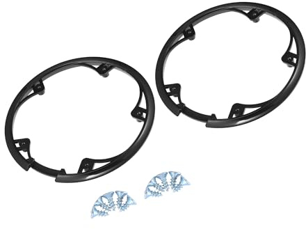 Partuto 2 Pcs Universal Bike Crankset Chain Wheel Cover - Plastic Black