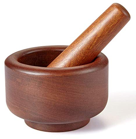 Ensemble de bols de broyage de mortier et pilon en bois, Pot d'écrasement d'ail, bol de broyeur d'épices, broyeur manuel