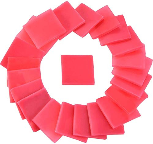 MHDAMAI Colla diamantata,Colla per Ricamo a Diamante, 50 Pezzi 2 x 2 cm Colla per Pittura Diamante Argilla Fai-da-Te Punto Croce Pittura Argilla, Rosso