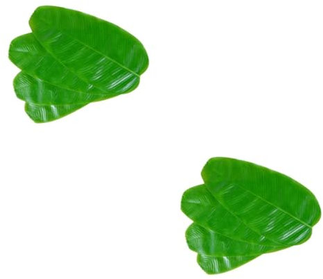 ABOOFAN 20 Pièces Tapis De Décoration Végétale Assiettes en Feuille De Bananier Feuilles De Bananier pour Cuisiner Napperon Feuilles De Bananier Tapis De Feuille De Bananier Green