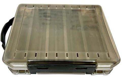 Yazhuq Doppelseitige Zubehör-Werkzeugbox, Angelhaken, Aufbewahrungsbox, transparente Klemmen, Angelkoffer