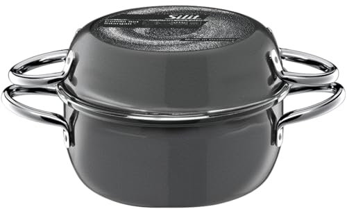 Silit Combi-Set Topf & Pfanne Ø 21cm, anthrazit, Silargan, 2-in-1 Set, ideal für kleine Küchen, Made in Germany