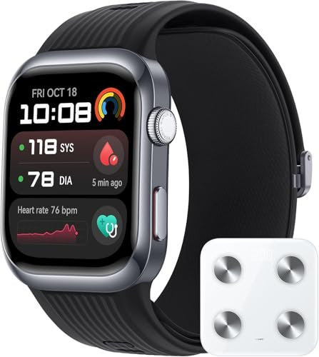 HUAWEI Watch D2, Montre Connectée, Mesure ambulatoire de la Pression artérielle, Analyse ECG, Surveillez fréquence Cardiaque, SpO2, fréquence respiratoire, iOS et Android, Noir Scale 3