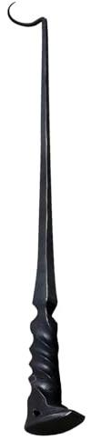 Gancho para aleta de carne, hecho a mano, de metal, resistente, para cocina, mango ergonómico, gancho giratorio de carne para barbacoa, utensilios de cocina multifuncionales para asar