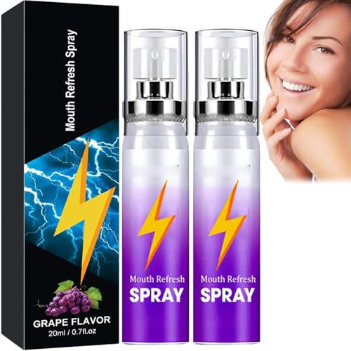 2 aerosoles orales probióticos, ambientador para una frescura duradera y salud bucal, spray portátil de retención de aliento fresco, limpieza profunda, manchas de dientes limpios