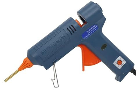 Pistola per colla a caldo con ugello lungo in rame da 150 W, temperatura regolabile per stick di colla da 11 mm, pistola per colla adesiva industriale professionale per progetti di artigianato f