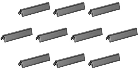 QUARKZMAN 32 Stück Quetsch Crimp Enden Klemmverschluss, 30mm Kordel Band Leder Crimp Endsverschluss Schnellverschluss Band Verschlüsse für Tag Gürtel DIY Herstellung, Metallic Schwarz