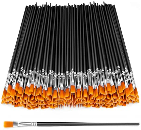 YUESIKJ 60 Stück Pinsel Set, Flache Pinsel Kleine für Kunstmalerei und Details