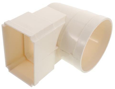 SEWACC Raccordo per Grondaia Quadrato con Gomito per Scarico Accessori per Acque Meteoriche Villa Facile Installazione Design Elegante e Bianco