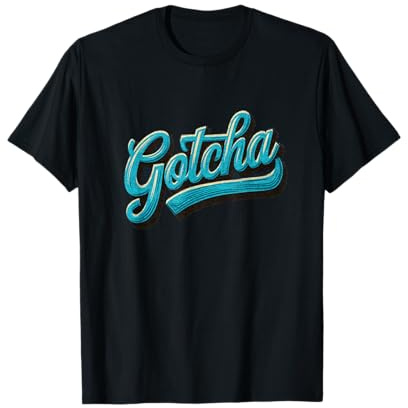 Emblema de discurso Gotcha Azul Fresco Camiseta