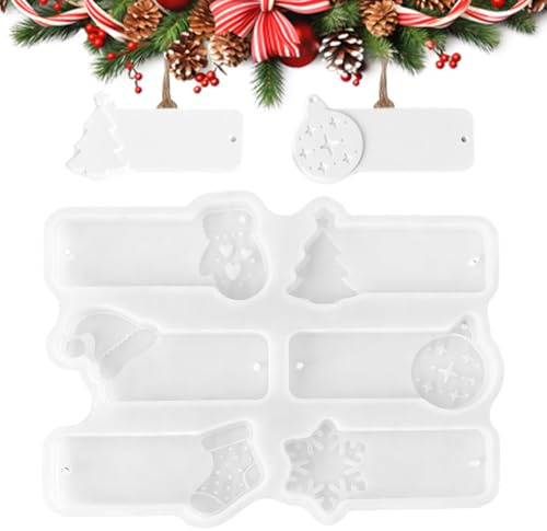 Stampo in silicone per decorazioni natalizie | Stampo in silicone a 6 cavità per calcestruzzo - in gesso per decorazioni di festa - per fai da te creativo fai da te