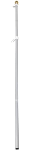 SHINEOFI Edelstahl Fahnenmast 1,9m mit Drehfunktion Wand Garten Flaggenhalter für Außenbereich Silberner Gartendekor Robust und Rostfrei