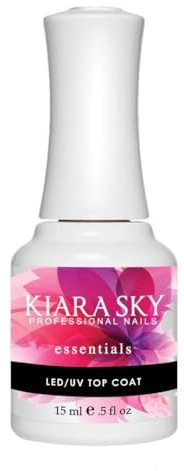 Kiara Sky Professional Nails LED UV Non Wipe Top Coat Gel for Acrylic Nails
