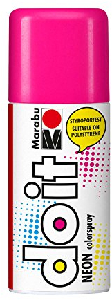 Marabu 21071006334 - Do it Neon pink, Colorspray auf Acrylbasis, brillante Tagesleuchtfarbe, volle Leuchtkraft auf hellen Untergründen, styroporfest, sehr schnell trocknend, wetterfest, 150 ml