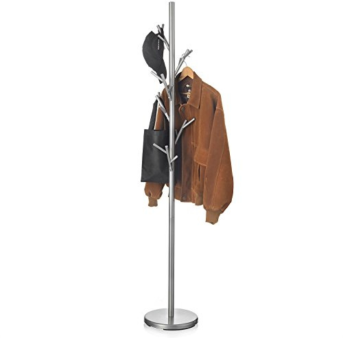 IDIMEX Kleiderständer ZENO aus Metall, Grau - Garderobenständer, Jackenständer mit 6 praktischen Haken. Ideal für Flur und Eingangsbereich