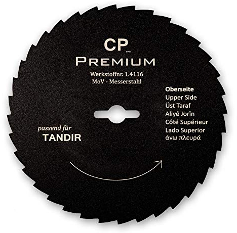 Canpolat GASTRONICS Kreismesser für Tandir - 120 mm, gezahnt - mit Antihaftbeschichtung- Dönermesser aus Edelstahl in Premium Qualität