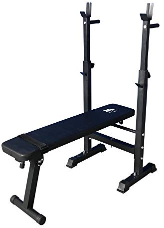 Adjustable Folding Sit Up Weight Bench Barbell Dip Station Lifting Chest Press Black | ES555 Black