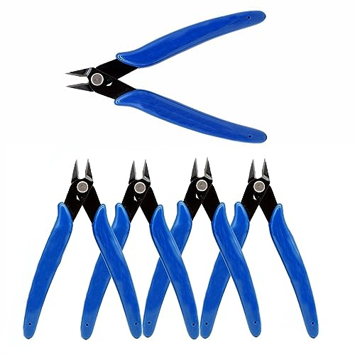Elektrischer Kabelschneider, 12,7 cm, Mikroschneidezange, Seitenschneider, Bündigschneider für Spule, DIY, Schmuck, Handwerk, Modellbau, Schneiden, Kabelbinder, 5 Stück