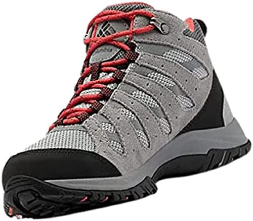 Columbia Redmond 3 Mid WP, Botas Montaña De Senderismo Y Trekking, Mujer, Rojo (Steam/Red Coral 2023), 40.5 EU