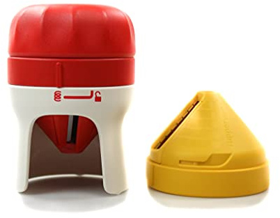 Tupperware Spirino Chef professionnel Rouge et blanc + insert jaune Spaghetti Coupe-légumes