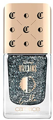 Catrice Disney Villains Cruella Nail Polish, Nr. 020 Smoke, schwarz, langanhaltend, glitzernd, glänzend (11ml)