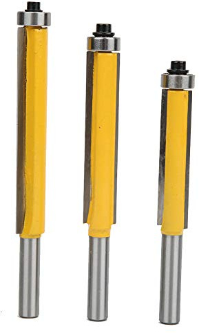 Fräser, 3 STÜCKE 8 Mm Schaftfräser Holzbearbeitung Bündigfräser Fräser Werkzeug mit Lager, Trim Fräser