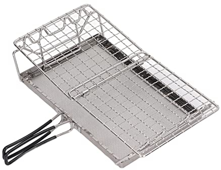 Grille Pain de Camping Portable, Grille Pain de Camping en Acier Inoxydable, Grille Pain À Gaz Pliable pour Feu de Camp, Mini Support À Main Facile À Utiliser pour Les Pique Niques et Les Réunions