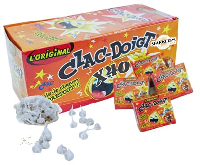 SPARKLERS CLUB Lot de 40 Boites de 50 Clac Doigts Pétard à Jeter, Idéal pour Vos évènements Entre Amis, Claque Doigt Enfants et Adultes, Effet et Ambiance Festive Garantie - Catégorie F1
