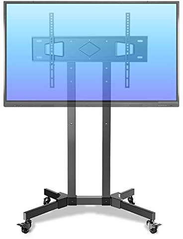 GGZONE Chariot TV Roulant Meuble TV Mobile pour écran Plat 32-65 Pouces, LED, LCD, OLED, Plasma, TV incurvées, Chariots de Montage TV universels Noirs avec Roues Beautiful Scenery
