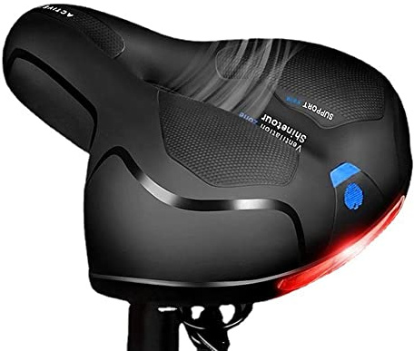 Fesjoy Bike Seat, Bekväm Och Andas Cykelsadelkudde Vattentålig med dubbel stötdämpning för MTB Mountain Road Bike