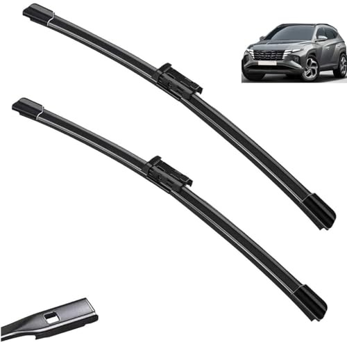 Balais d'essuie-glace avant de voiture compatible avec Hyundai Tucson 2020-2023, pare-brise, vitres propres, brosses de pluie de voiture 26+16