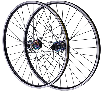 SuhoFutus Mountainbike Laufradsatz, Aluminium-Legierung Felge Scheibenbremse Laufradsatz 29 Zoll, Schnell Freigabe Vorderräder Schwarz, für 7-12-Gang-Kassetten-Fahrrad-Laufradsatz (Europäisch, Bunt)
