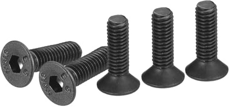 DTGN Viti a Testa Cilindrica Esagonale M3-0.5x10mm, 100Pz, Viti a Testa Piatta con Esagono Incassato in Acciaio al Carbonio Ossido Nero, Filettatura Completa, Bulloni a Testa Svasata