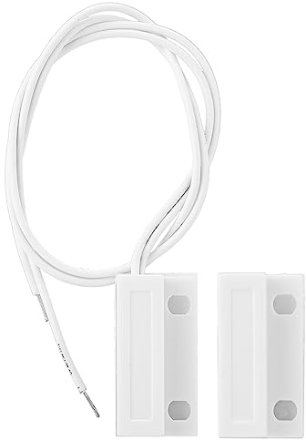 ANKROYU Contacto Con Cable, Sensor De Interruptor De Puerta, Sensor De Contacto De Puerta Corredera, Contacto De Alarma De Seguridad Magnético Para Ventana De Puerta Con Cable Tipo NC, Detector De Sen