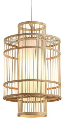 Lampe suspendue en bambou faite à la main/lustre de restaurant de maison de thé japonaise/magasin de vêtements de restaurant de fondue nouvelle suspension chinoise/appareil d'éclairage de décoration d