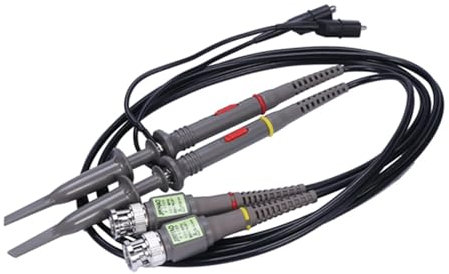CJGDON Confezione da 2 sonde for oscilloscopio P6100 da 100 MHz 10:1 e 1:1 commutabili for Rigol Atten Owon Siglent