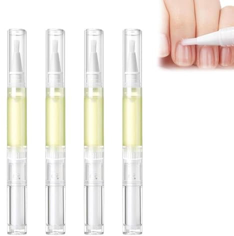 Anperio - Olio per la crescita delle unghie, 4 pezzi, olio idratante e rinforzante per cuticole per unghie danneggiate