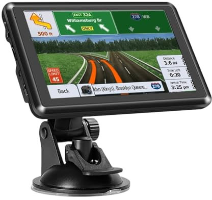 5 Inch Car GPS Navigation HD Touch Screen Car GPS Navigator FM Transmitter Sat Nav 256MB+8G Voice Reminder Mini USB TF EU AU North America Map Speeding Alarm (EU)