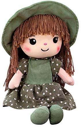 iSpchen Weiche Stoffpuppe für Kinder Baby Mädchen,Kuschelpuppe mit Haar Rock Prinzessin Babypuppen Süße Feen Puppe Plüsch Stofftier Spielzeug Anziehpuppe Plüsch Spielzeug für Kleinkinder Mädchen