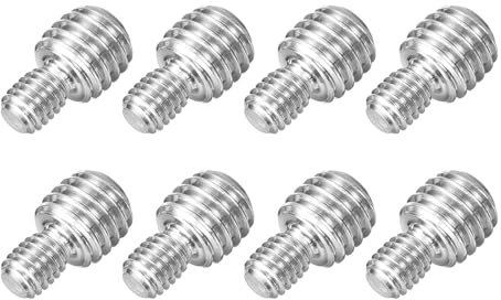 sourcing map M6 x 10 mm auf M10 x 10 mm Doppelend-Gewindebolzen, 8 Stück 304 Edelstahl-Gewindereduzierer-Adapter für Möbel-Maschinen, Montagebefestigung