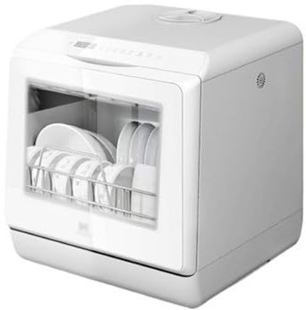 Lave-vaisselle- Lave-vaisselle de comptoir domestique, entièrement automatique, séchage Intelligent, sans Installation, petit lave-vaisselle de bureau indépendant Parfait pour la maison, les apparteme