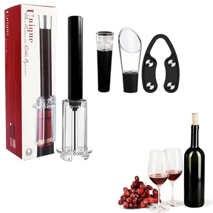 Cavatappi professionale per vino, Cavatappi, Apribottiglie a Pressione D'aria, cavatappi per apertura facile e veloce, Cavatappi Vino a Pompa di Pressione
