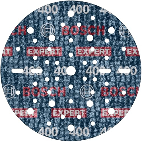 Bosch 6x Disque abrasif sur film EXPERT O780 | pour Bois dur, Peinture sur bois, Grain 400, Professional Accessoire Ponceuse excentrique