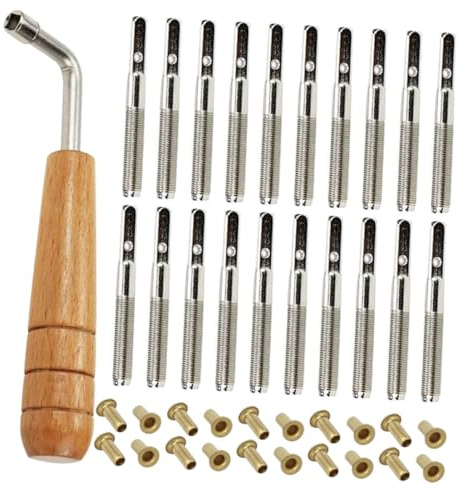 CIMAXIC Ersatz Pins Aus Holz Und Metall Für Stimmwirbel Und Saitenbefestigung Kompatibel Mit Lyra-harfen Und Musikinstrumenten-zubehör